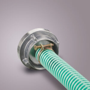 Abbildung eines Wasserschlauchendes mit der Unterschrift Industriebedarf und einem Link zu den entsprechenden Artikeln